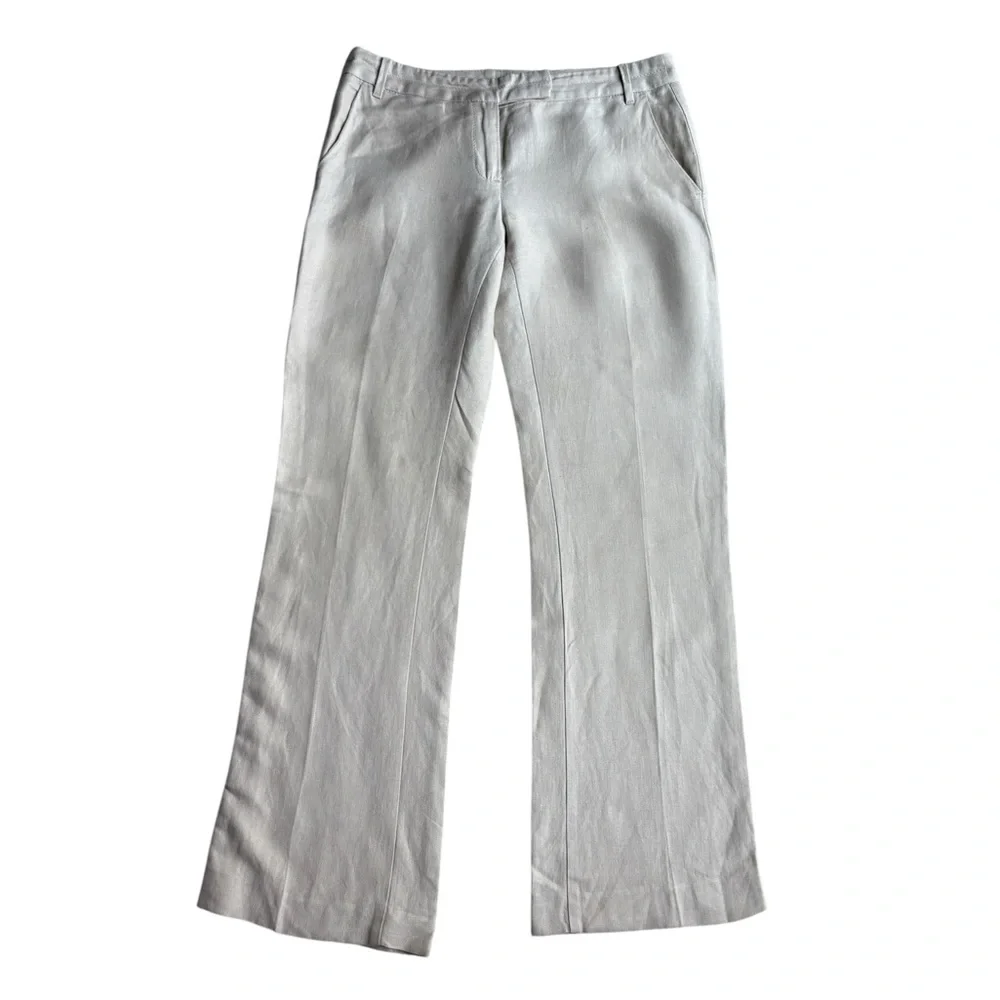 Vintage United Colors Of Benetton Cream Wide Leg Pants - Picture 2 of 12